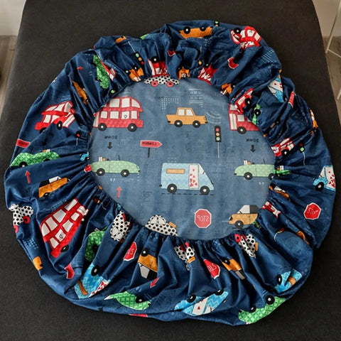 Bonenjoy Sheet on Rubber Band Kids Bed Sheet Cartoon Cars Printed Fitted Sheet for Boy Single Fitted Bed Sheet with Pillowcase