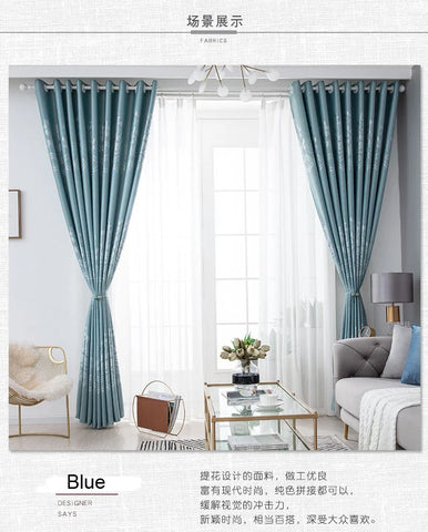 Dreamwood-European Style Jacquard Window Curtain for Living Room, Insulation Blackout, New Fabric, High Quality, Ready Made