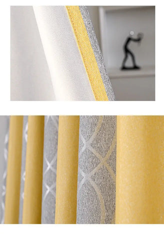 Dreamwood Hot Sale Modern Green Striped Blackout Curtain For Living Room 2 Colors Available Thickening Bedroom Curtains