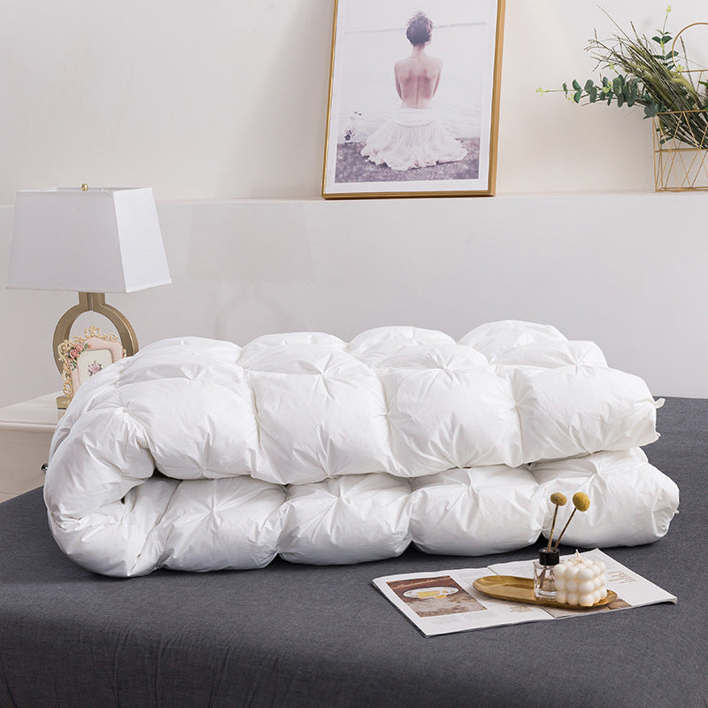 Luxury 100% Goose Down Soft Duvet Blanket King Queen Twin Size Comforter Bedding Filler Bread Shape Super Warm Quilt
