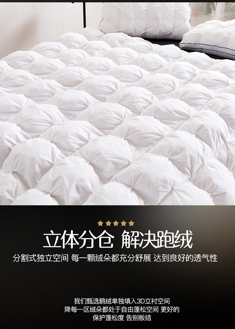 Luxury 100% Goose Down Soft Duvet Blanket King Queen Twin Size Comforter Bedding Filler Bread Shape Super Warm Quilt