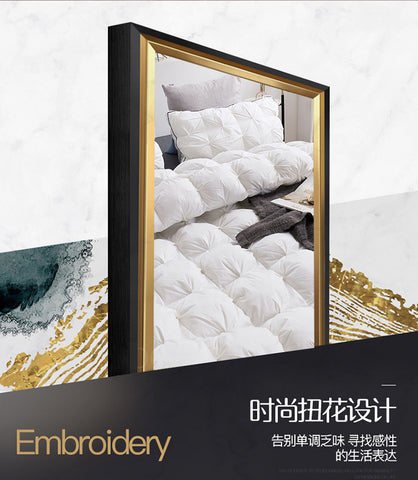 Luxury 100% Goose Down Soft Duvet Blanket King Queen Twin Size Comforter Bedding Filler Bread Shape Super Warm Quilt