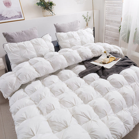 Luxury 100% Goose Down Soft Duvet Blanket King Queen Twin Size Comforter Bedding Filler Bread Shape Super Warm Quilt