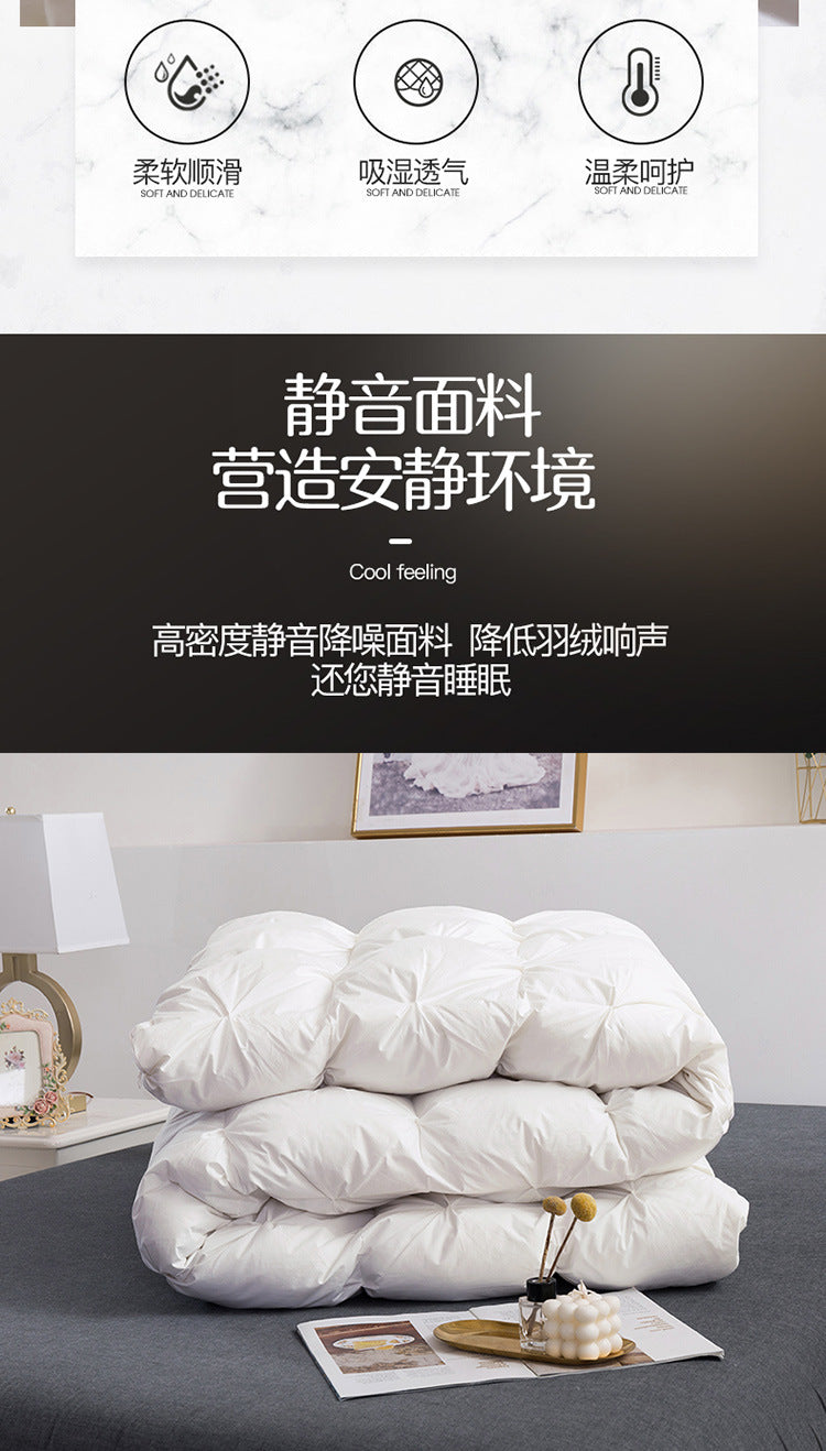 Luxury 100% Goose Down Soft Duvet Blanket King Queen Twin Size Comforter Bedding Filler Bread Shape Super Warm Quilt