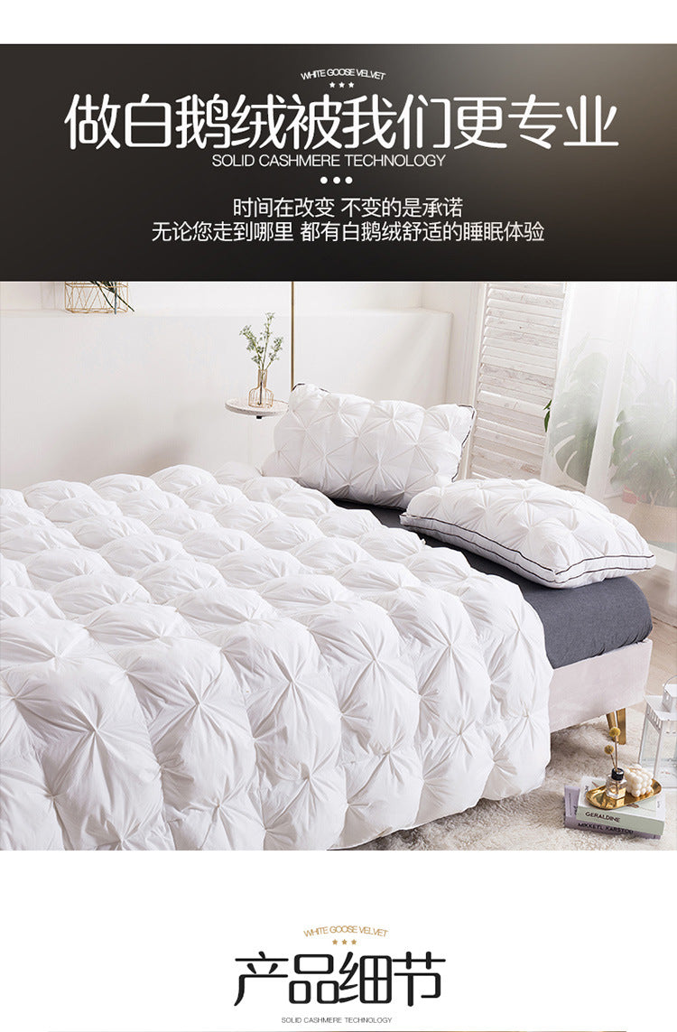 Luxury 100% Goose Down Soft Duvet Blanket King Queen Twin Size Comforter Bedding Filler Bread Shape Super Warm Quilt