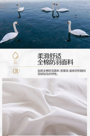 Luxury 100% Goose Down Soft Duvet Blanket King Queen Twin Size Comforter Bedding Filler Bread Shape Super Warm Quilt