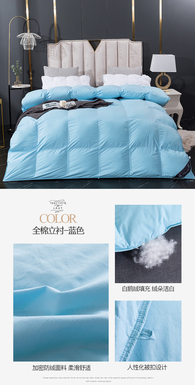 Luxury 100% Goose Down Soft Duvet Blanket King Queen Twin Size Comforter Bedding Filler Bread Shape Super Warm Quilt