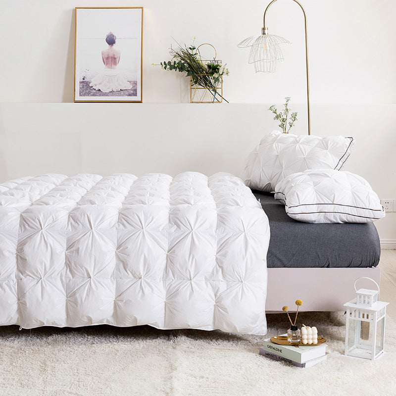 Luxury 100% Goose Down Soft Duvet Blanket King Queen Twin Size Comforter Bedding Filler Bread Shape Super Warm Quilt
