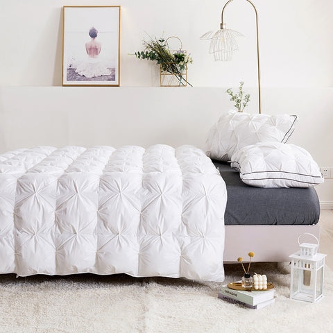 Luxury 100% Goose Down Soft Duvet Blanket King Queen Twin Size Comforter Bedding Filler Bread Shape Super Warm Quilt