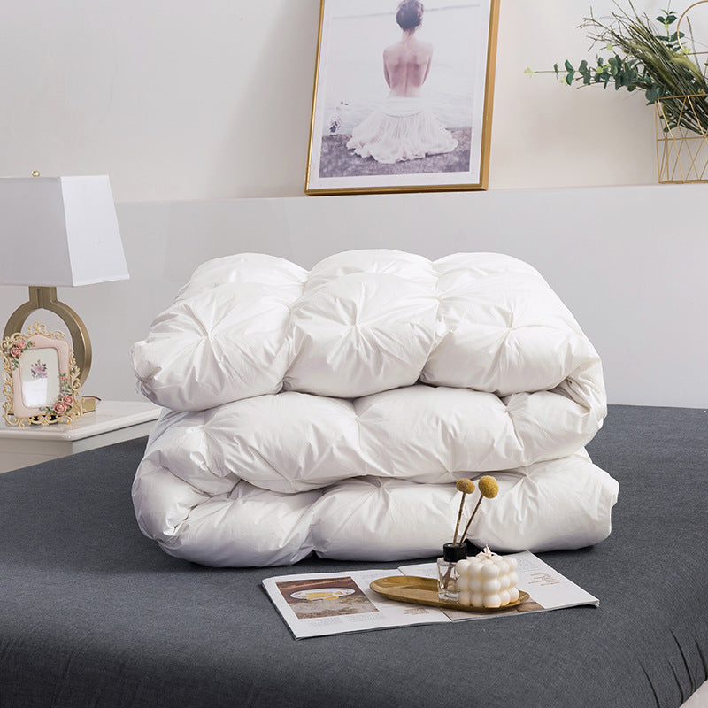 Luxury 100% Goose Down Soft Duvet Blanket King Queen Twin Size Comforter Bedding Filler Bread Shape Super Warm Quilt