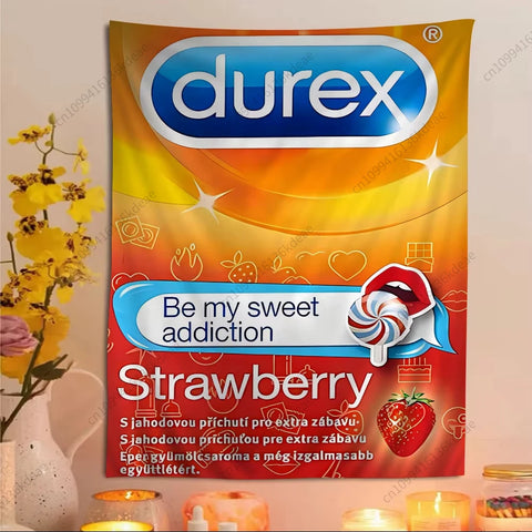 Popular Condom D-Dur-exS Tapestry Anime Wallpaper Wall Hanging Cloth Dorm Headboard Aesthetic Room Decoration Background Cloth