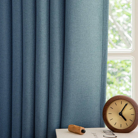 JINCHAN Room Darkening Curtains  Bedroom Herringbone Curtains 63 Inch Length For Living  Room Grommet Tops 2 Panels Window Drape