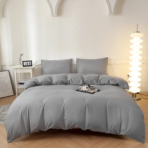 2025 New Washed Cotton Solid Color Single Quilt Set Skin Friendly Breathable Quilt Cover 180X220 200X230