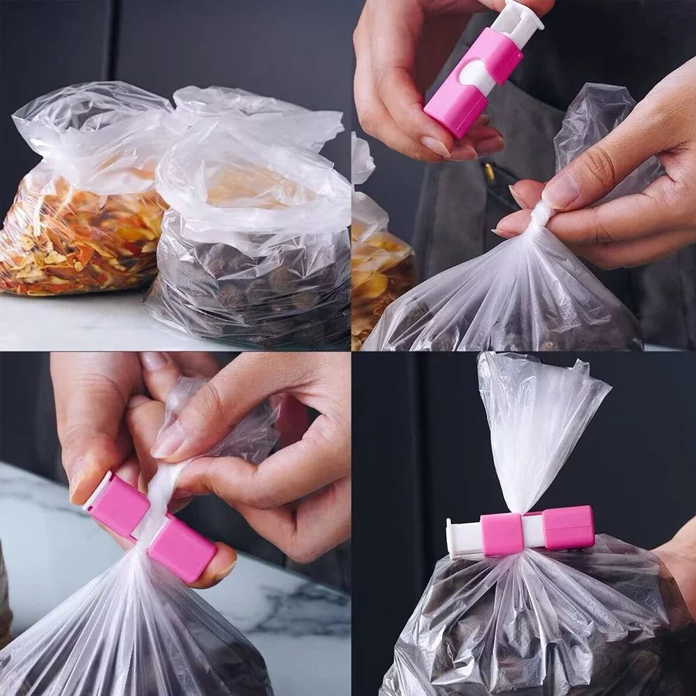 60-1Pcs Food Sealing Clips Bread Storage Bag Clips For Snack Wrap Bags Spring Clamp Reusable Kitchen Organization Sealing Clamp