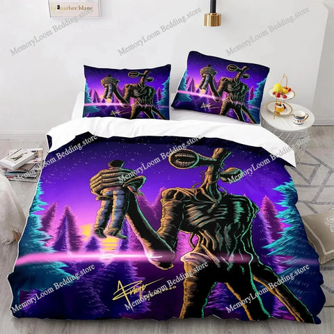 3D Print Siren Head Bedding Set Single Twin Full Queen King Size Bed Set Aldult Kid Bedroom Duvet Cover Sets