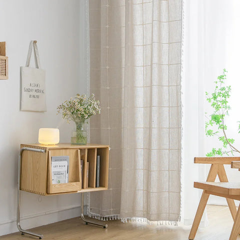 Home bedroom Nordic style simple semi-blackout sunscreen solid color curtains  ak721
