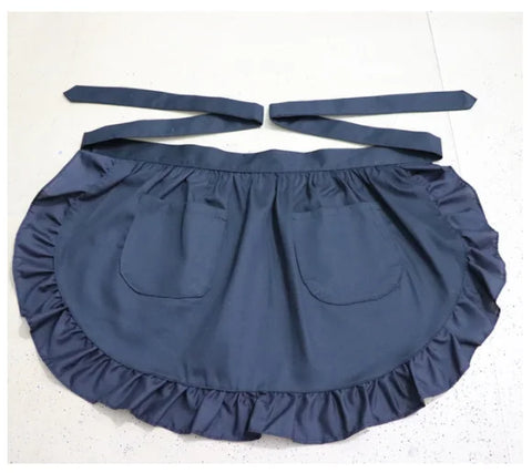 White Half Waist Bistro Restaurant Lace Ruffle Apron Women Kitchen Avental de Cozinha Divertido Tablier Cuisine Pinafore Apron