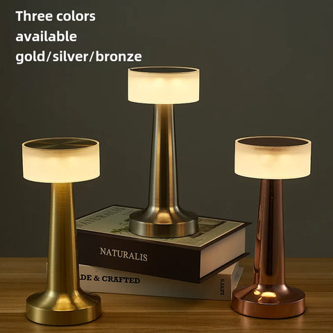 Bar small table lamp metal outdoor small table lamp dining table bedside creative night light dumbbell atmospher