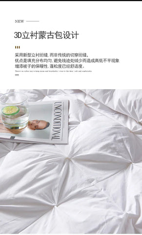 Goose Down Soft Duvet Luxury Blanket King Queen Twin Size Comforter Bedding Filler Bread Shape Super Warm Quilt