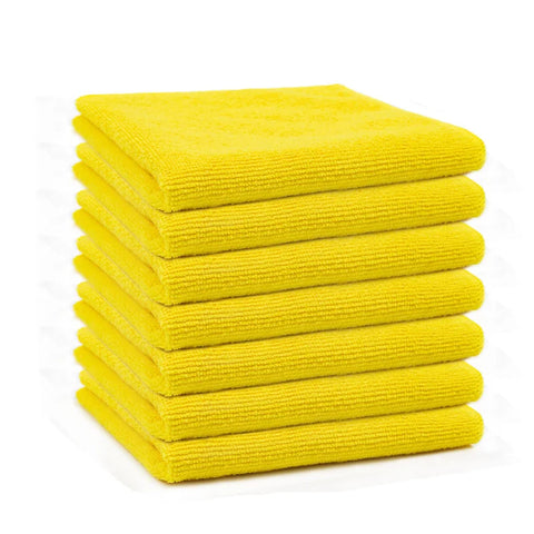Microfiber Cleaning Cloth 12 Pack Cleaning Rags Cleaning Towels with 4 Color Assorted 11.5"X11.5"(Green/Blue/Yellow/Pink)
