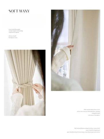 Grey Blackout Curtains Thermal Insulation Cotton Linen Drapes for Bedroom Living Room Sunshade Luxury Custom Window Treatments