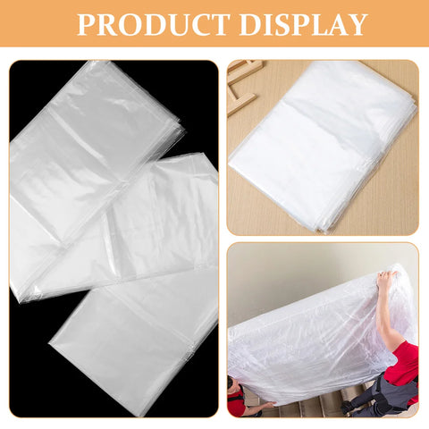 Mattress Cover Heavy Duty Transparent Bed Bag For Moving Storage Thickened Dirt-Proof Protector Clear Plastic Packing