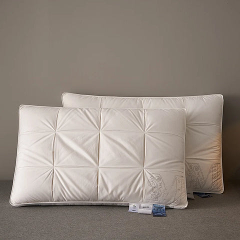 100% Down Pillow Core 95 White Goose Down High end Sleep Memory Pillow 100% Cotton Shell Health Help Sleep