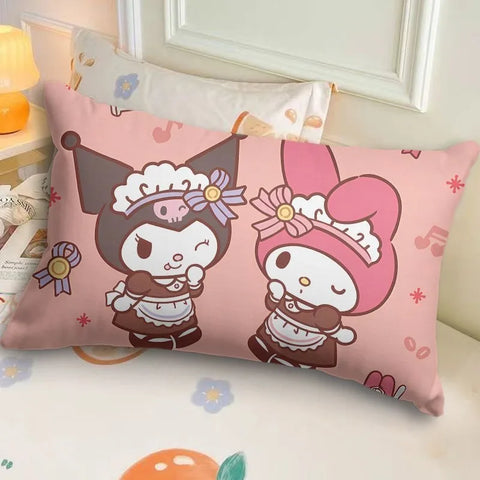 Sanrio Kuromi Pillowcase Cute Cartoon Kids Student Room Sleeping Pillowcase Sofa Cushion Cover Home Bedroom Room Decoration