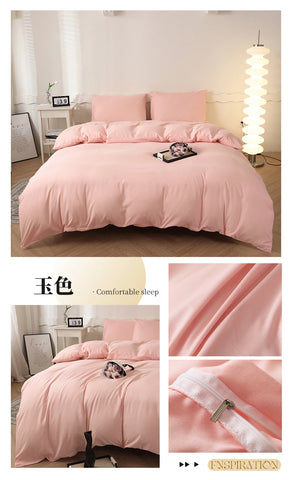2025 New Washed Cotton Solid Color Single Quilt Set Skin Friendly Breathable Quilt Cover 180X220 200X230