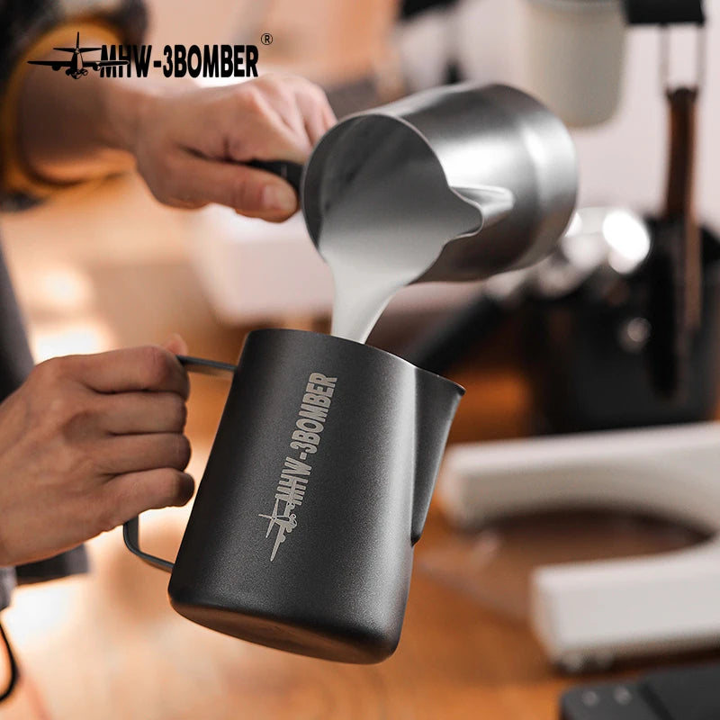 MHW-3BOMBER 3.0 Milk Frothing Pitcher 450/600ml Stainless Steel Steam Milk Pitcher Jug for Espresso Latte Art Coffee Accessories