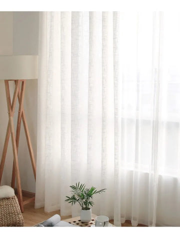 Modern White cotton linen sheer curtains for bedroom living room curtains for study curtain living room custom curtain tulle
