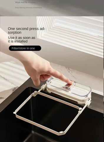 Hanging Net Filter Bag Multi-Purpose Triangle Drainage Rack Drain Basket Kitchen Sink Filter Leftovers Soup Food Drainer