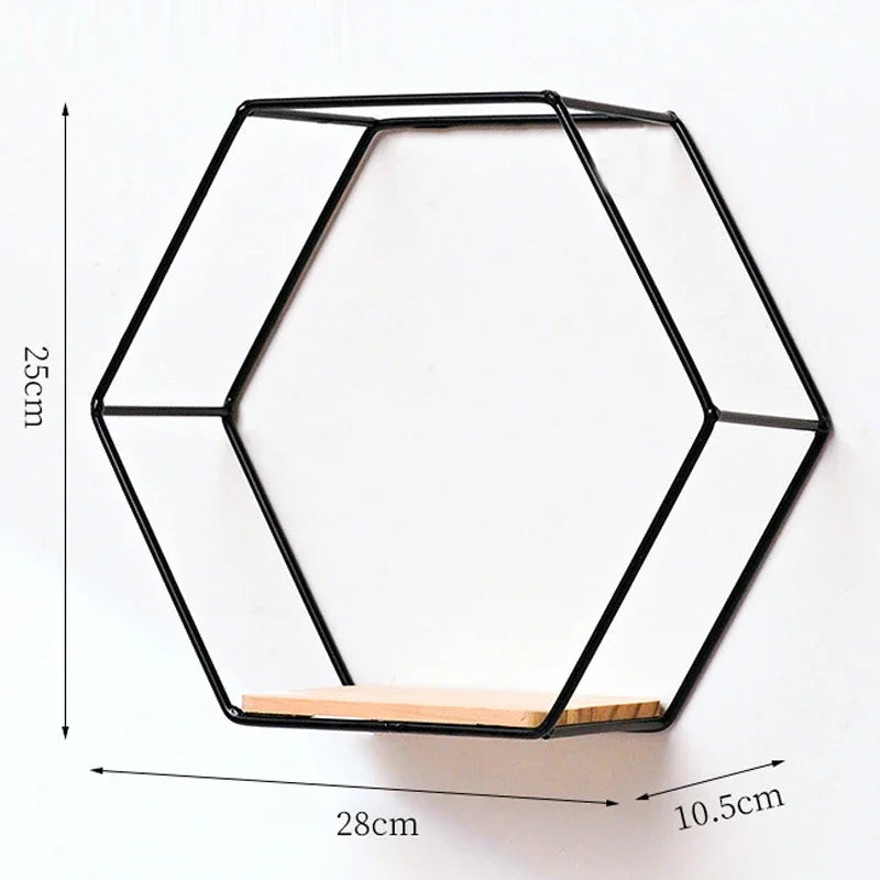 New Creative Dining Room Wall Wrought Iron Wall Hanging Wall Shelves Bedroom Living Room Wall Storage Shelves Home Decoration
