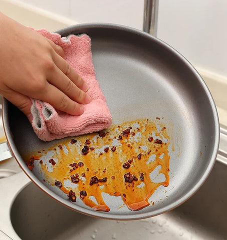 5pcs Dish Wipe Absorbent Towel used for Cleaning the Kitchen Wipes Dishes Towel Hands Magic Wipes for Washing Dishes