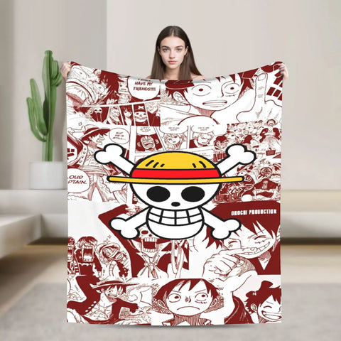 Japanese Adventure One Anime Piece-e Super Soft Blanket  Girls Boys Plush Bedding Couch Bed Flannel Bedspread Sofa Bed Cover