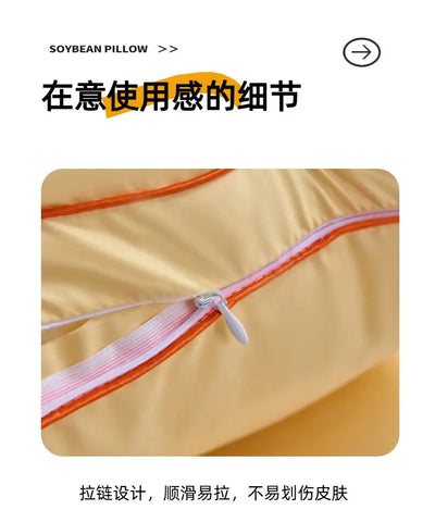 2025 spring and summer super soft and skin-friendly feather velvet pillow household comfortable neck pillow breathable and soft