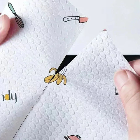 500/50pcs Disposable Rags Kitchen Non-Woven Cleaning Cloth Thicken Small Washing Dishcloths Rag Wipe Home Scouring Pad Wholesale