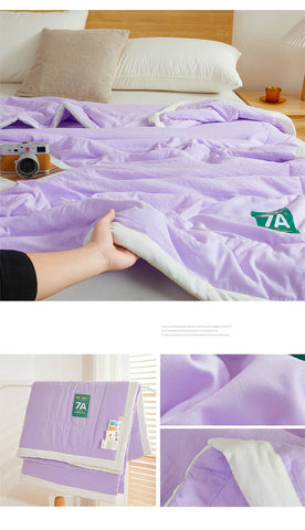 New Soya Fibre Filling Summer Quilt Queen Grade A Maternal and Child Thin Comforter Antimicrobial Breathable King Size Duvet