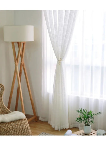 Modern White cotton linen sheer curtains for bedroom living room curtains for study curtain living room custom curtain tulle