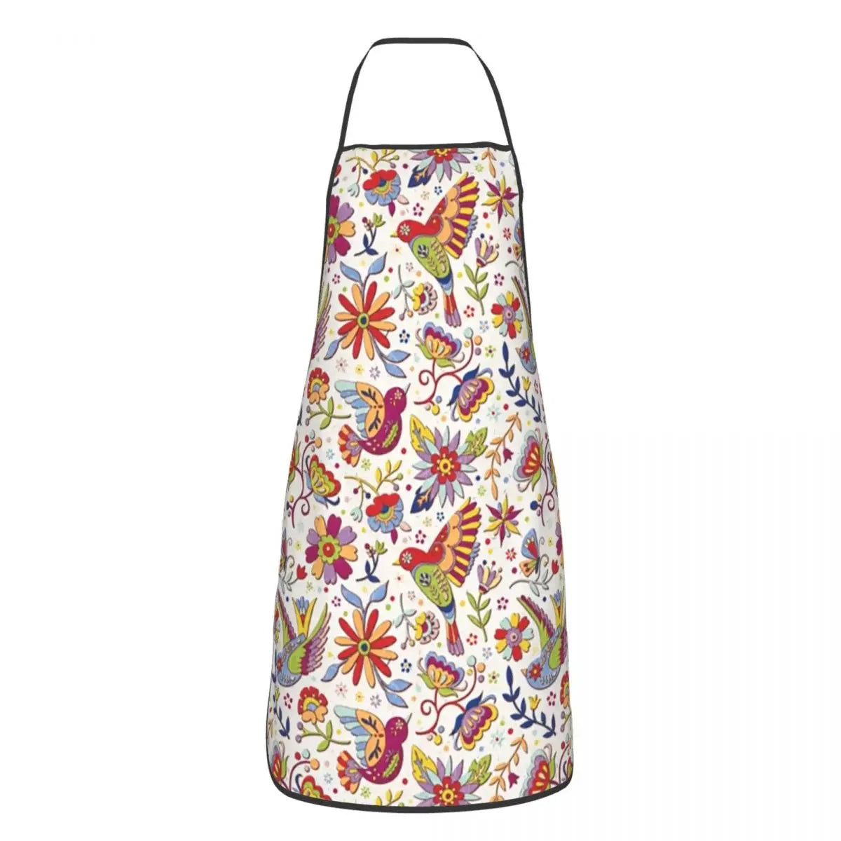 Unisex Beautiful Mexican Floral Art Apron Kitchen Chef Cooking Baking Bib Women Men Mexico Tablier Cuisine for Painting