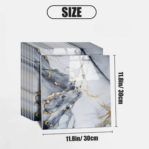 10-40PCS Imitation 3D Marble Wall Sticker Self Adhesive Waterproof Oilproof Wallpaper for Kitchen Tile Wall DIY Home Decoration