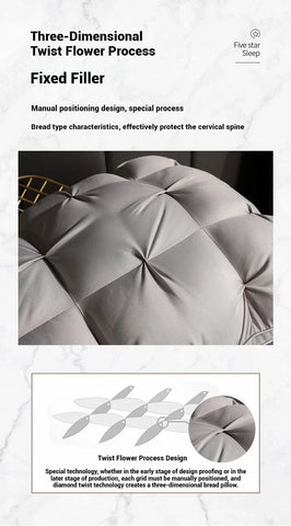 Comfortable Pillows for Sleeping 5-star Hotel Pillow Three-dimensional Soft Bilateral Washed Solid Color Pillow Sleeping Pillows