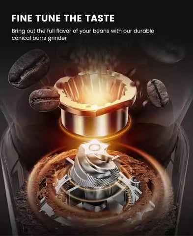 Mcilpoog WS817 -7"colorfAutomatic Espresso Machine with Milk Frother,  21 Flavors for Home & Office