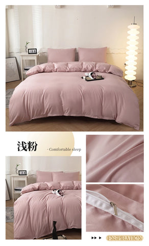 2025 New Washed Cotton Solid Color Single Quilt Set Skin Friendly Breathable Quilt Cover 180X220 200X230