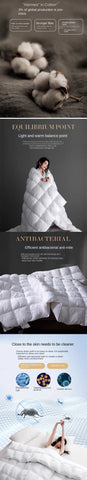 100% White Goose Down Quilt Thick Winter Comforter Four Seasons Quilt King Size Duvet Hotel Camping 1.5*2/1.8*2.2/2*2.3/2.2*2.4m
