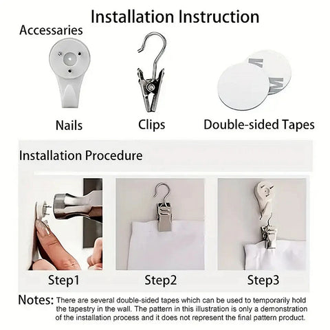 tapestry Festive Christmas - Durable Polyester, Santa Claus & Gingerbread House Scene with Snowy Village