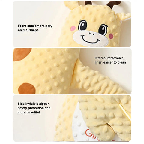 Baby Patting Pillow Baby Sleep Soothers with 3 Adjustable Modes Interactive Stuffed Animal Shape Cushion Cozy Companion for Car