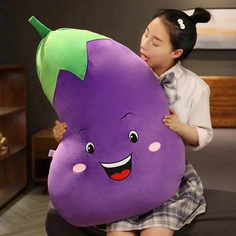 30/50cm Soft Cartoon Eggplant Corn Chili Carrot Plush Toys Stuffed Cushion Pillow Creative Plush Toy Doll