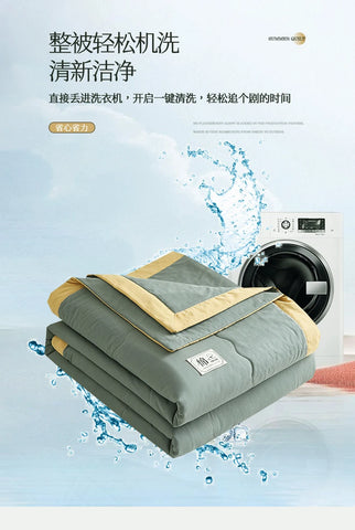 Summer Blanket 100% Cotton Inside and Outside Pure Cotton Air Conditioning Quilt Soft Skin-friendly Breathable Thin Duvet Summer
