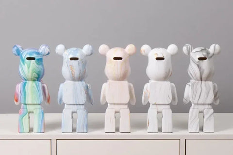 28cm Aesthetic Bear Figure Ceramics Saving Pot Statue Violent Bear Figurine Sculpture Luxury Livingroom Decoration Home Ornament